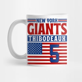 New York Giants Thibodeaux 5 American Flag Football Mug